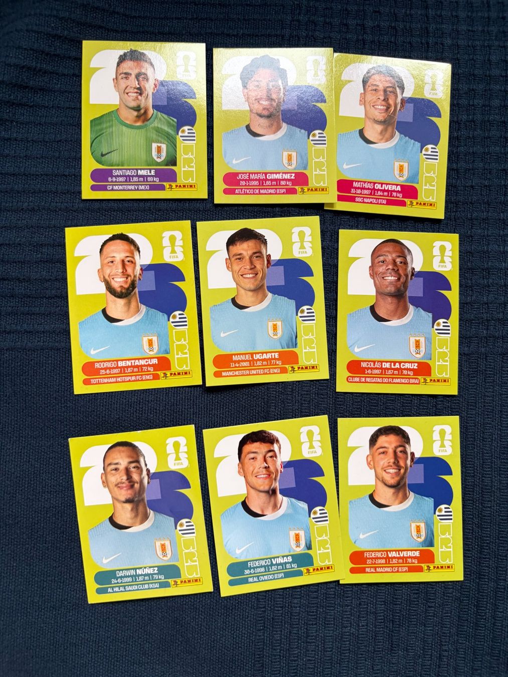 Panini Carte collezionabili: 9 Panini Sammelbilder von Uruguay – Usato da Thalwil venduto da kon_v82n