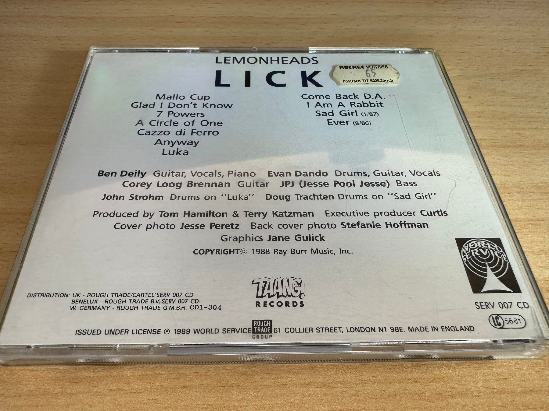 CD: Lemonheads – Lick – Usato da Rikon im Tösstal venduto da Alpenmutz 1