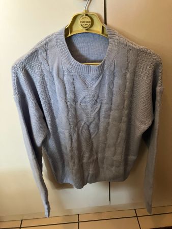 Pullover leggero azzurro tg.M acrilico