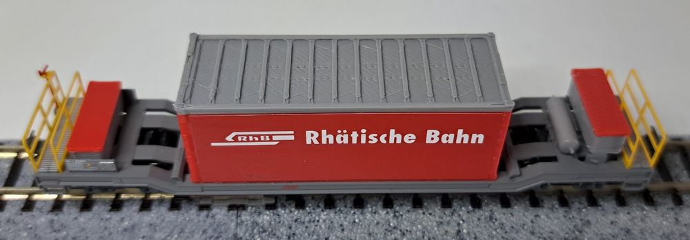 RhB Rhätische Bahn Container Güterwagen Spur N Neu OVP (Neu (gemäss ...