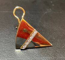 Ohrstecker 18 Karat Gold mit Diamanten, Art-Déco Style