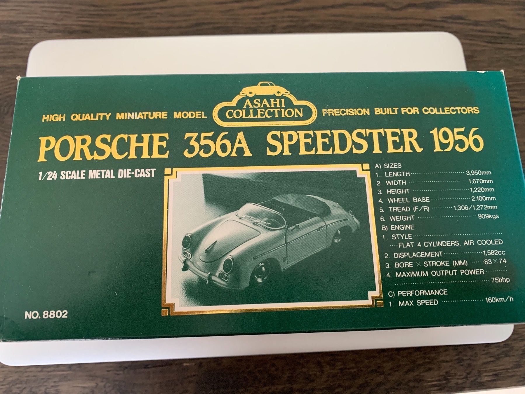 Porsche Modellini d'auto: Asahi Porsche 356 A Speedster 1956 – Nuovo e nell'imballaggio originale da Weesen venduto da Elmax1 2