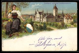 Lithographie Zürich, Zürcherin und das Landesmuseum
