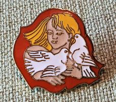 I695 Kunst Pin Simone Erni - Kind Taube