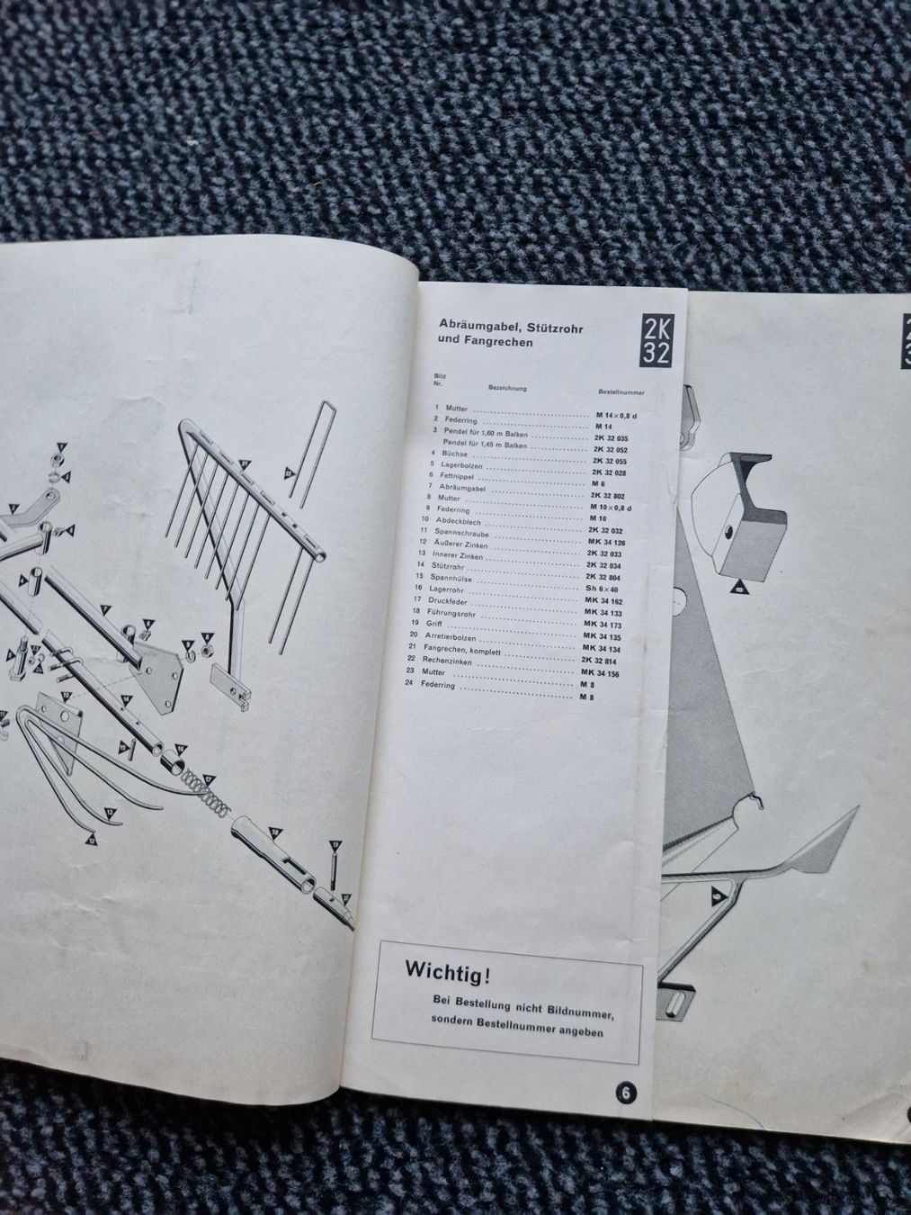 Bucher Trattori: Original ET-Liste Bucher 2K 32 Eingrasvorrichtung – Usato da Dürnten venduto da Bachtel84 3