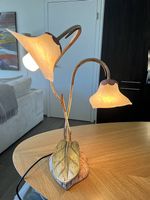 Lampes fleur italienne artisanale (2eme à restaurer) - lot