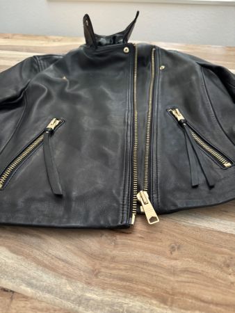 Lederjacke schwarz GR.38