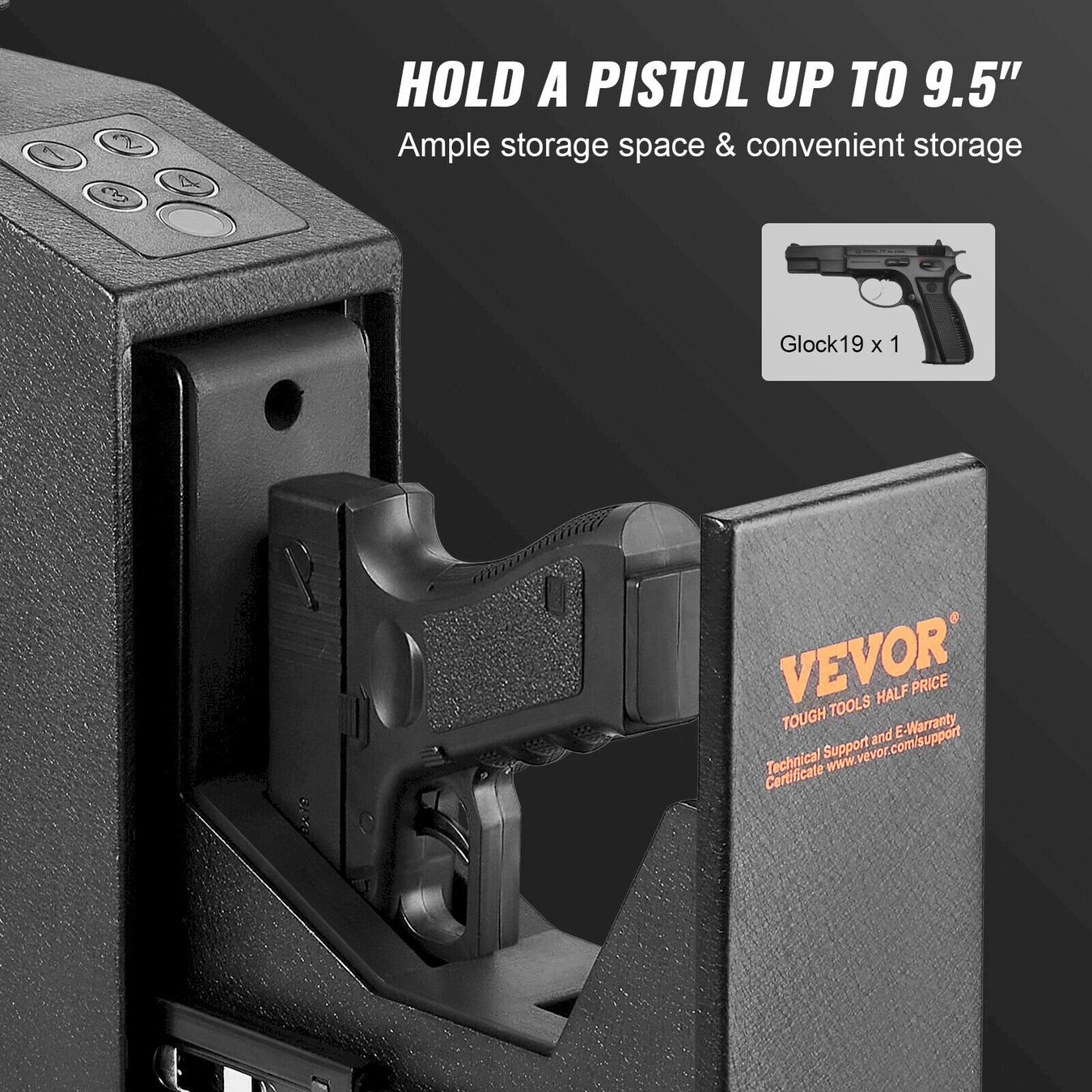 Tresor: VEVOR Waffentresor 1 Pistole – Neu und originalverpackt aus Bottighofen von zaap 4