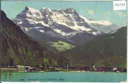 Villeneuve et la Dent du Midi - Litho