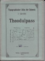Topographischer Atlas THEODULPASS 1911 (auf Leinwand)