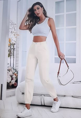 Neue, bequeme Sommerhose mit Gummizug an den Knöcheln