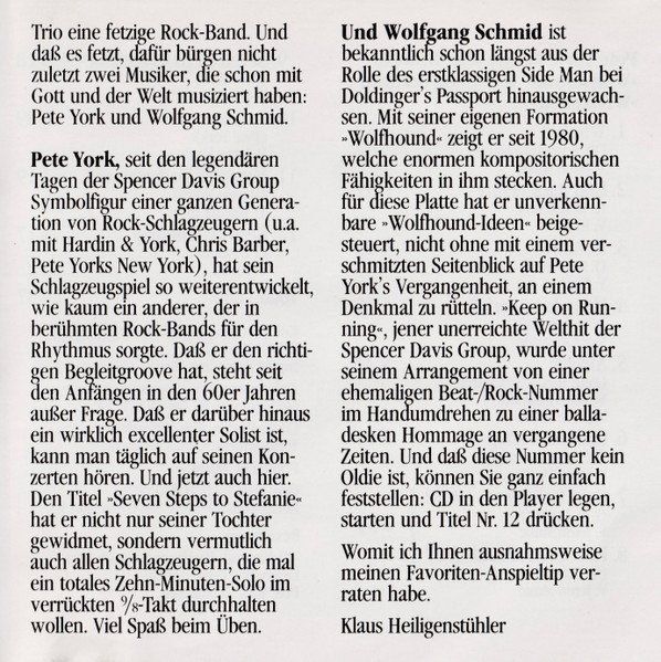 CD: Pete York, Lenny Dowell & "Wolfhound" Wolfgang Schmid – Usato da Unterbäch venduto da jaqila 4