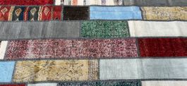 Vintage Teppich mehrfarbig, hangeknüpft | LIQUIDATIONSVERKAU
