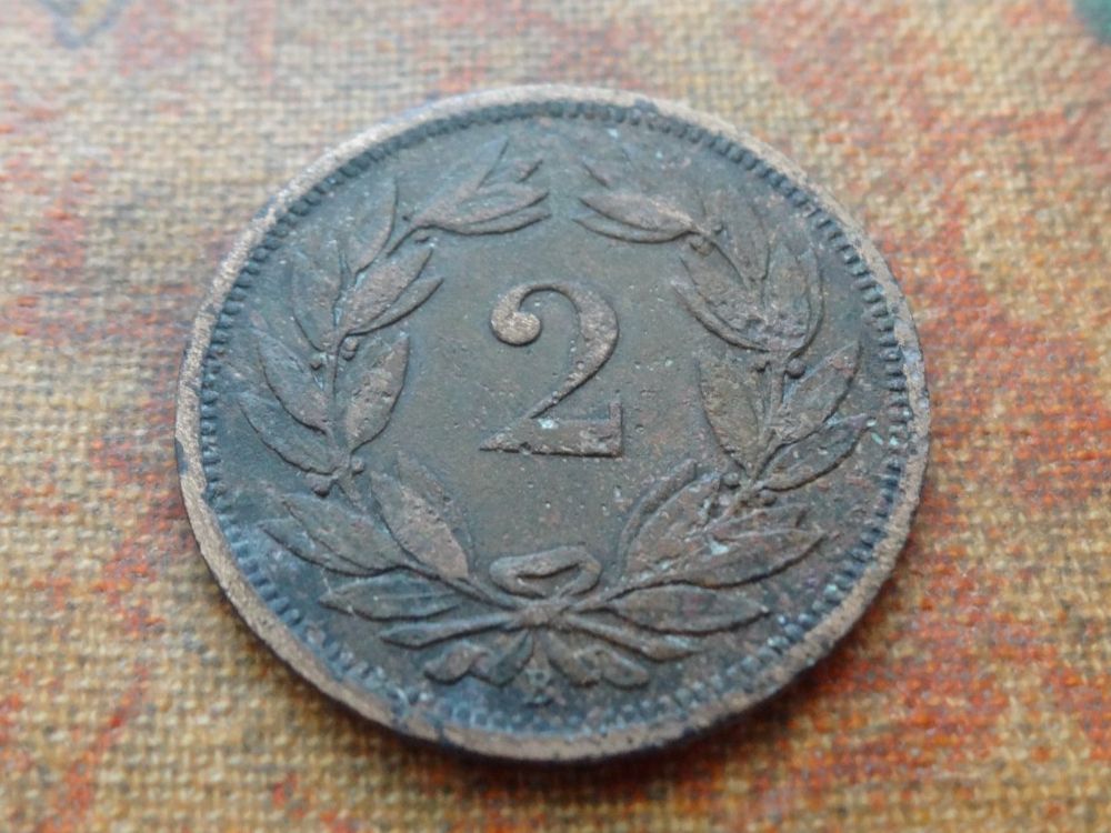 Alle Münzen: 2 Rp. 1879  (C) – Gebraucht aus Romanel-sur-Lausanne von Swift13 1