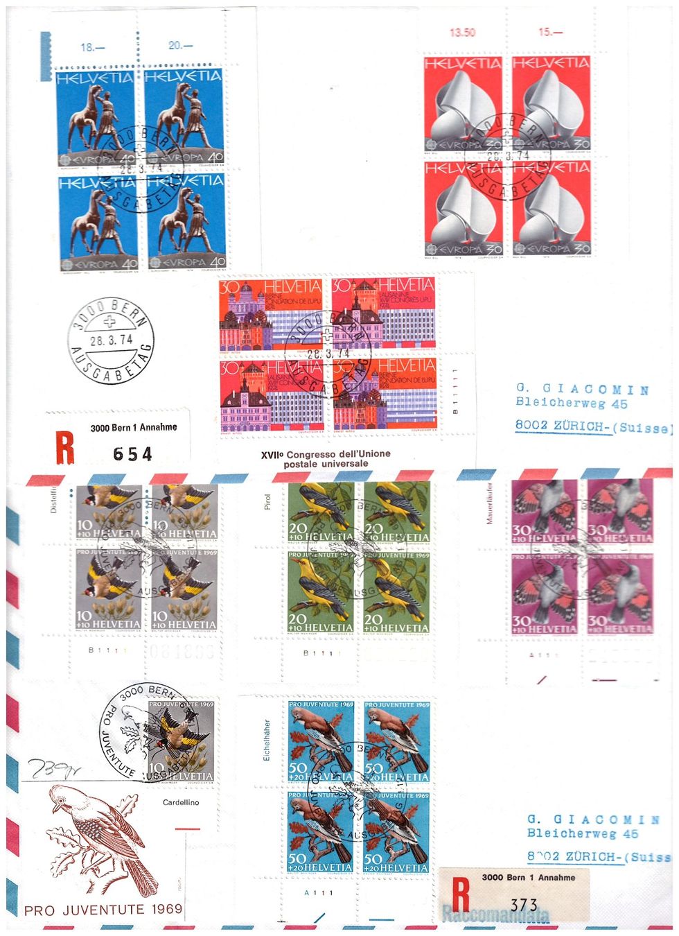 Alle Briefmarken: GROSSBRIEFE – Gebraucht aus Dübendorf von Piero2 7