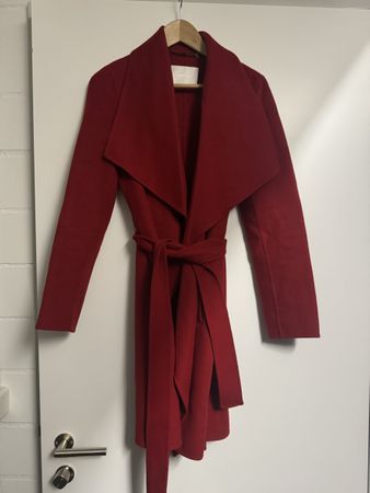 BOSS Damenmantel Wolle Kaschmir Gr. 34 rot