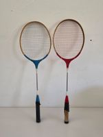Vintage Badmintonschläger Holz - 2 Stück - Sun Light 1970er
