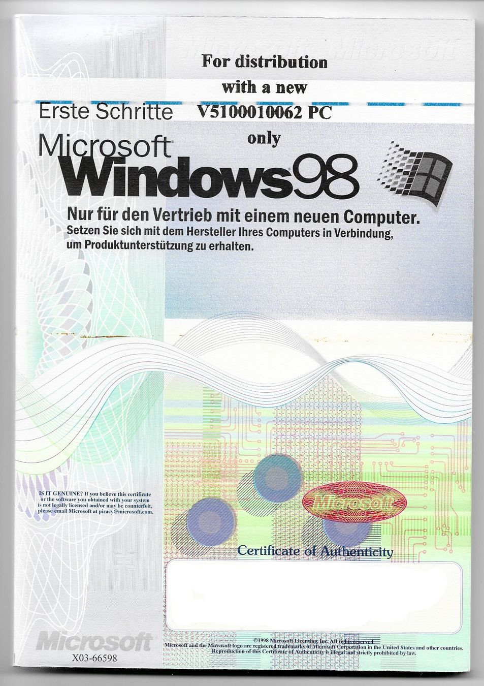 Microsoft Applications: Windows 98, Microsoft Betriebssystem – D'occasion à Lausanne par jag_sj6f