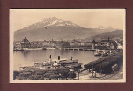 LUZERN - Quai und Pilatus - Schiffe - Tram