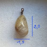 Pendentif en véritable Quartz Rutile 