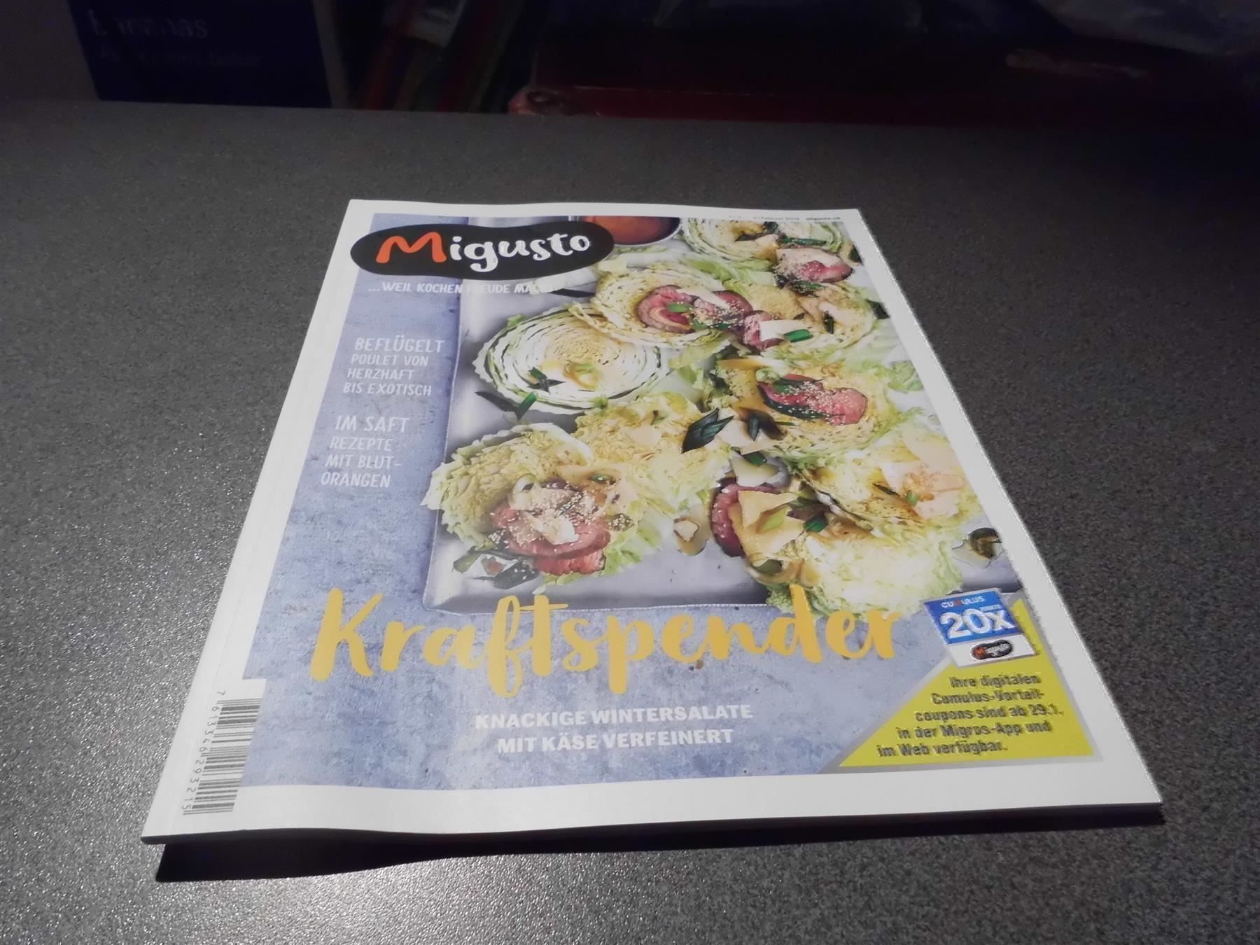 Riviste & Magazine: Migusto 2/Februar 2019 – Usato da Zürich venduto da Motzkuh