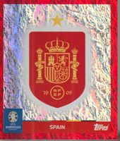 EURO 2024 Topps sticker EMBLEM - SPAIN  Foil Red ESP 1