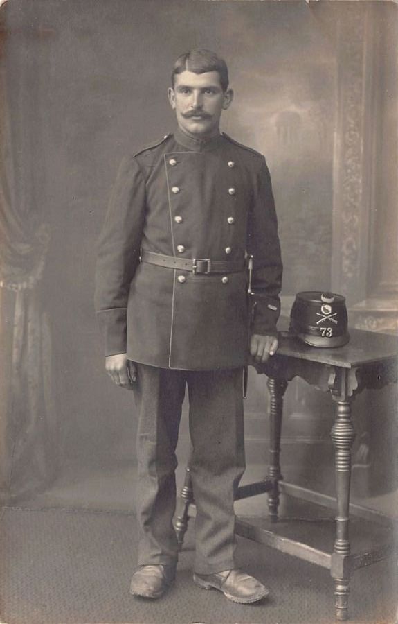 Cartoline postali: Infanterist Bat. 73 – Usato da Frauenfeld venduto da POML