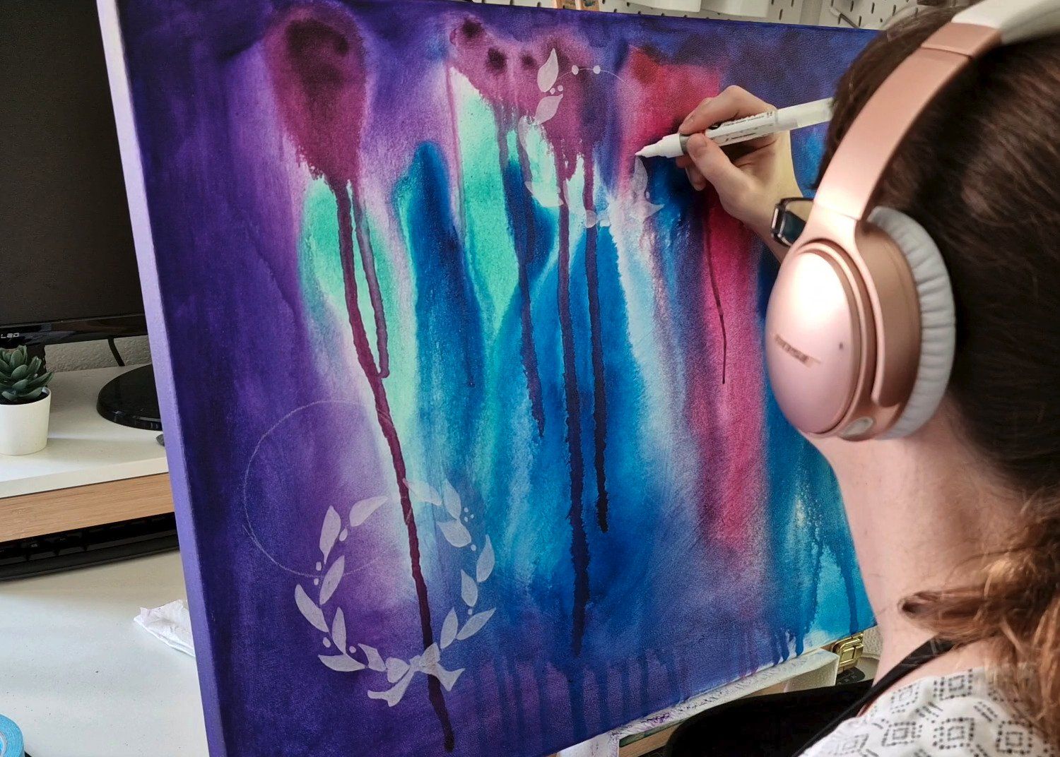 Dipinti: Löwenbild, handgemalt, Original Gemälde, 50 x 70 cm – Nuovo e nell'imballaggio originale da Tägerwilen venduto da Simone_Widler_Art 3