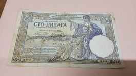 Jugoslawien 100 Dinara 1929 - Historische Banknote!