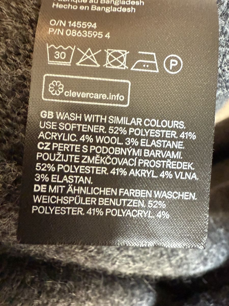 H&M Jacken: Long cardigan gris anthracite H&M, t.36/S – Gebraucht aus Tavannes von Thriftshop 6