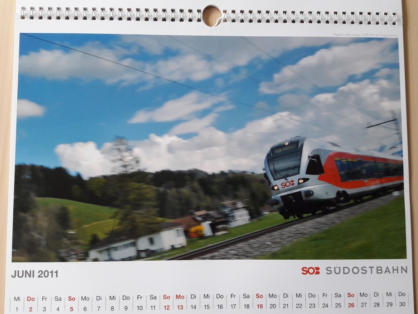 Calendari: Calendrier SOB (Südost-Bahn) de 2011 – Nuovo e nell'imballaggio originale da Buttes venduto da Cafe2005 4