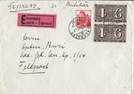 Eilsendung 1948, Frankatur, Express
