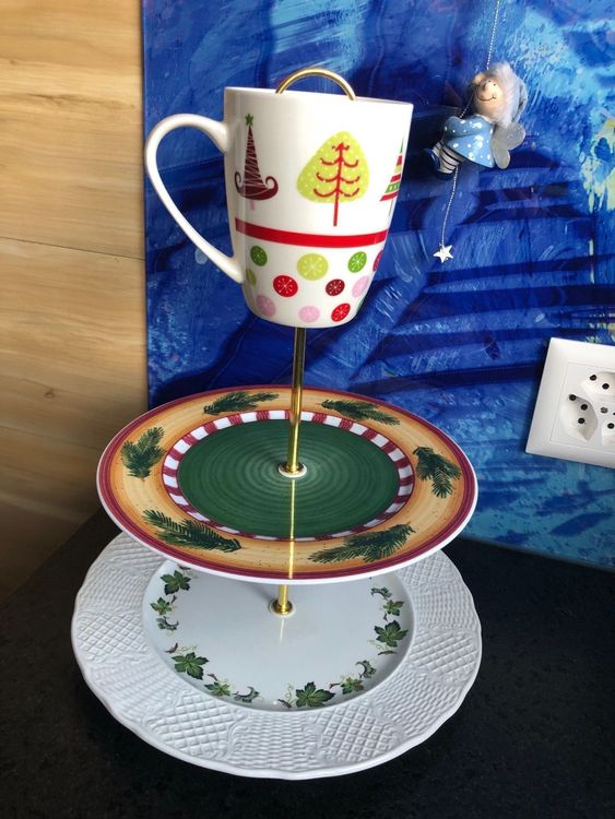 Etagere Weihnachtsdeko Tischdeko Vintagedeko Geschenk Kaufen auf Ricardo