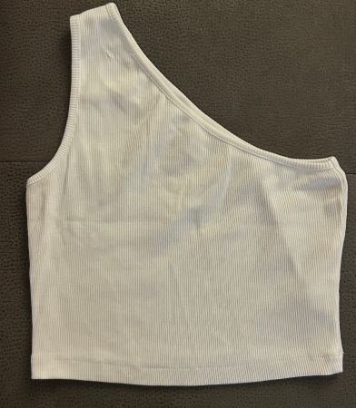 Even&Odd One-Shoulder Crop Top Weiss Gr. S