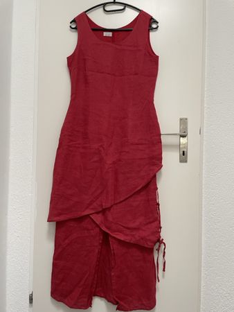 Sommerliches, rotes Kleid, Wickeloptik, Grösse M