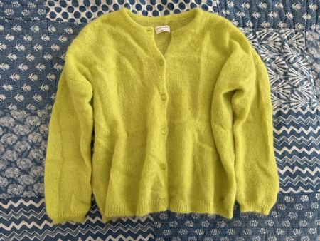 Cardigan Des Petits Hauts gelbgrün Grösse T2