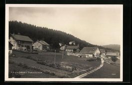AK Mauborget, Ortspartie mit Häusern