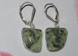 Ohrringe PREHNIT 925 Silber fazetiert VP 69,-