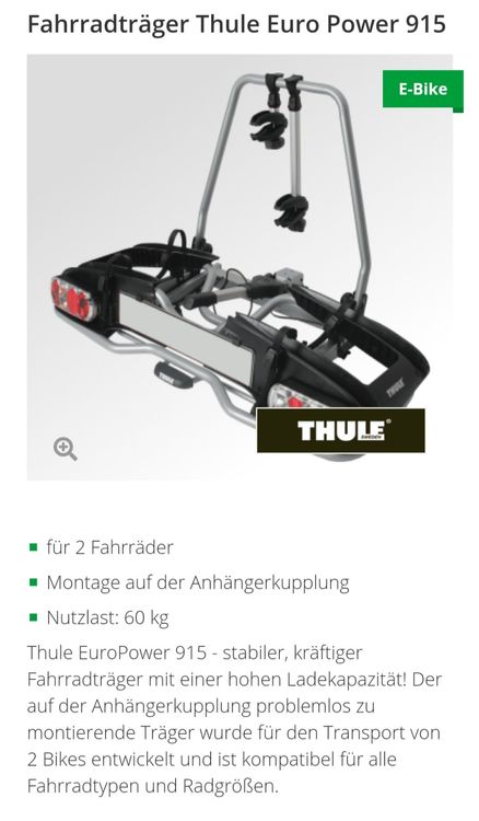 Thule EuroPower 915 Fahrradträger