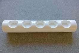 Eierbecher für 5 Eier, Keramik, weiss