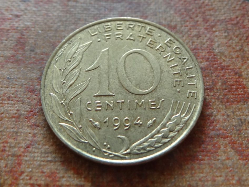 Tutti le monete: FRANCE  10 Centimes  1994  (P) – Usato da Romanel-sur-Lausanne venduto da Swift13