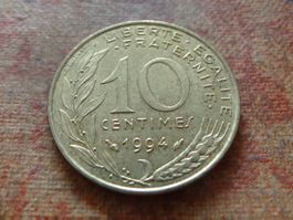 FRANCE  10 Centimes  1994  (P)