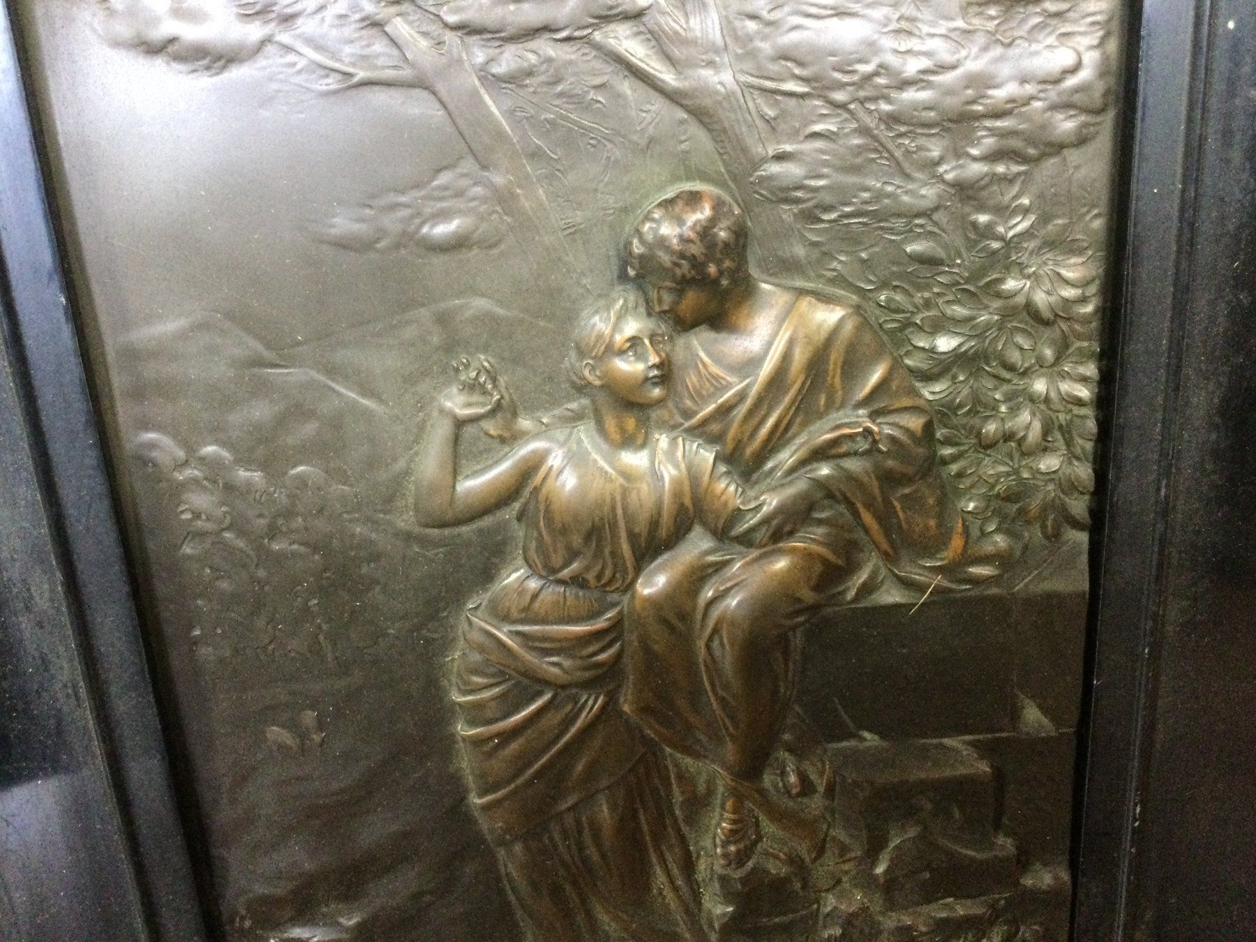 Attrezzi da lavoro: Altes Bild die Liebenden Relief mit Bronzeoptik – Usato da Wangen SZ venduto da kuriosum12 2