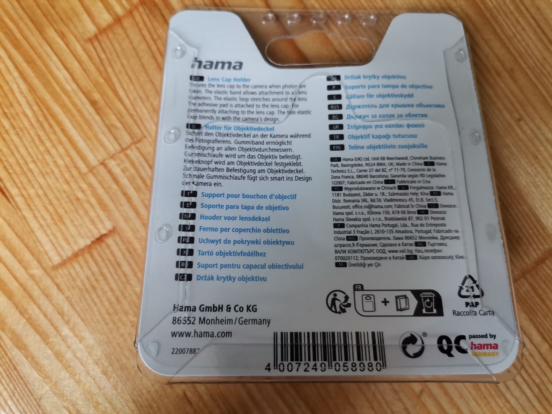 Supporti a parete: HAMA 5898 - Objektivdeckel-Halter (Schwarz) – Nuovo e nell'imballaggio originale da Münchwilen TG venduto da Gandalf126 1