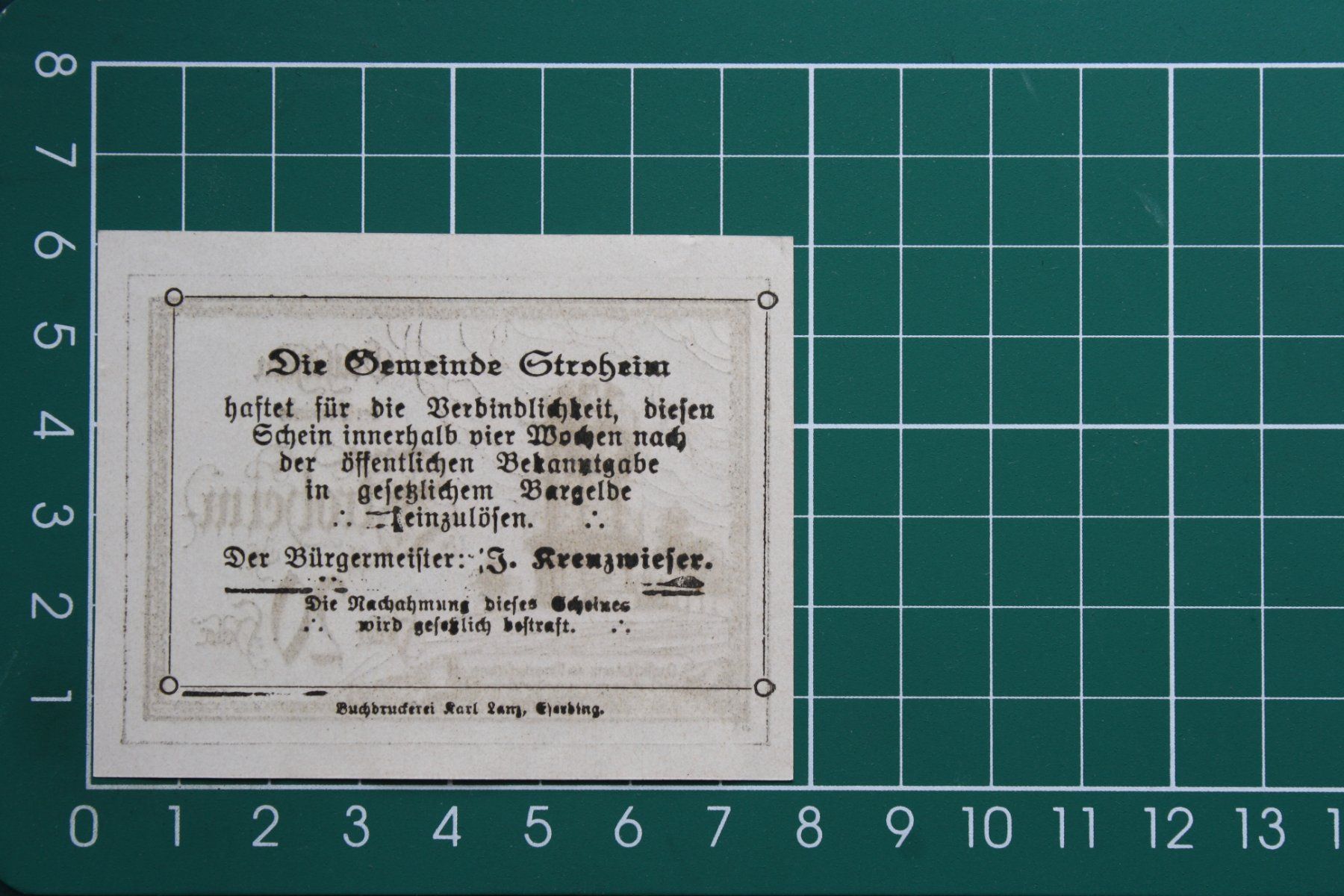 Banknoten: currency voucher austria stroheim 20 heller 1920 – Gebraucht aus Laupen BE von Gufi57 1