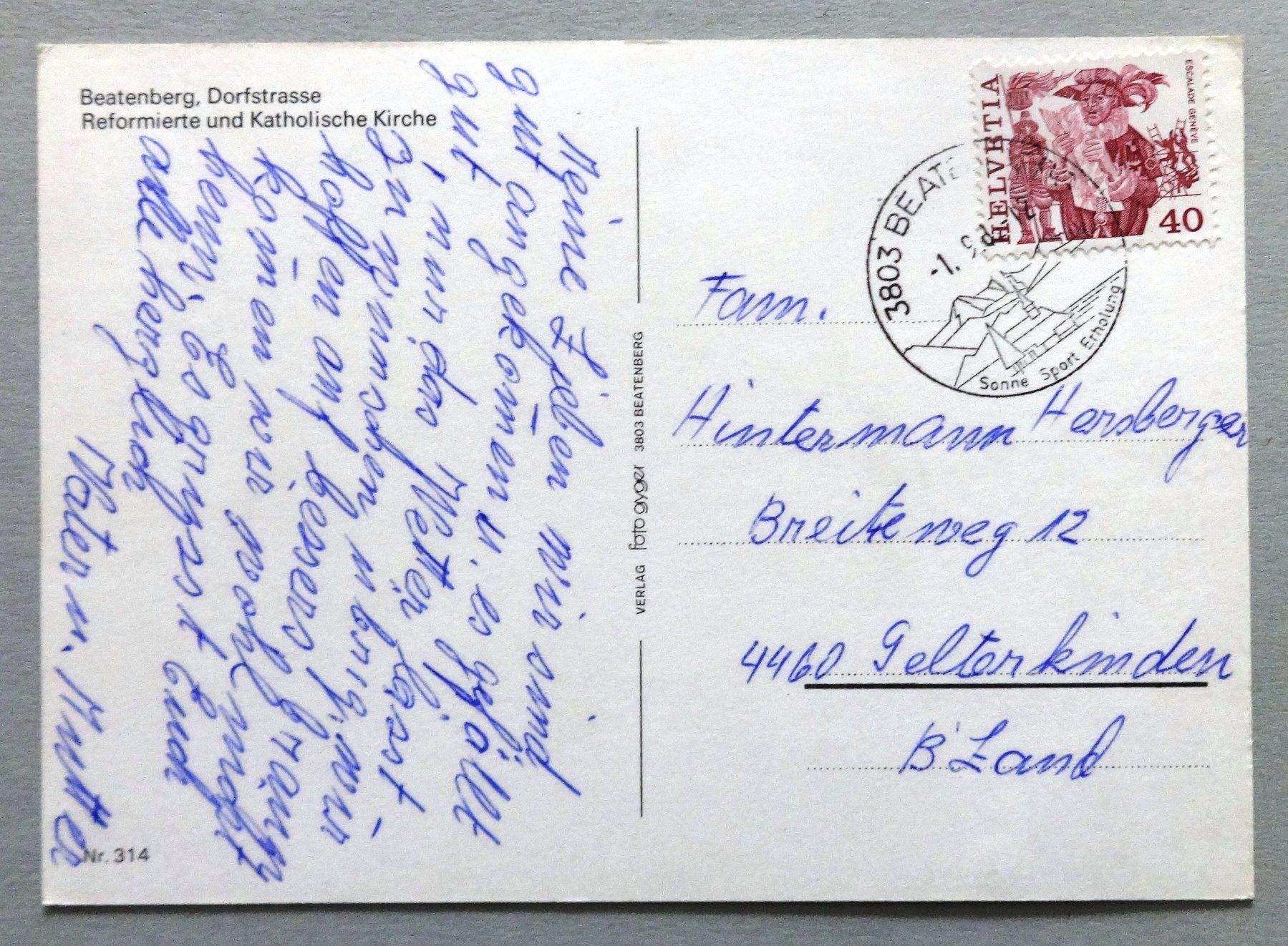 Cartoline postali: Beatenberg, Dorfstrasse – Usato da Fétigny venduto da Billy2miny 1