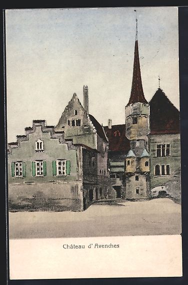 Cartoline postali: Avenches, Château d'Avenches, 1920 – Usato da Berlin venduto da bartko-reher