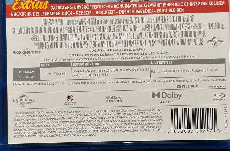 Alle DVDs: Ticket ins Paradies - Blu-ray mit Julia Roberts, Top! – Gebraucht aus Beringen von Mantafisch1 2
