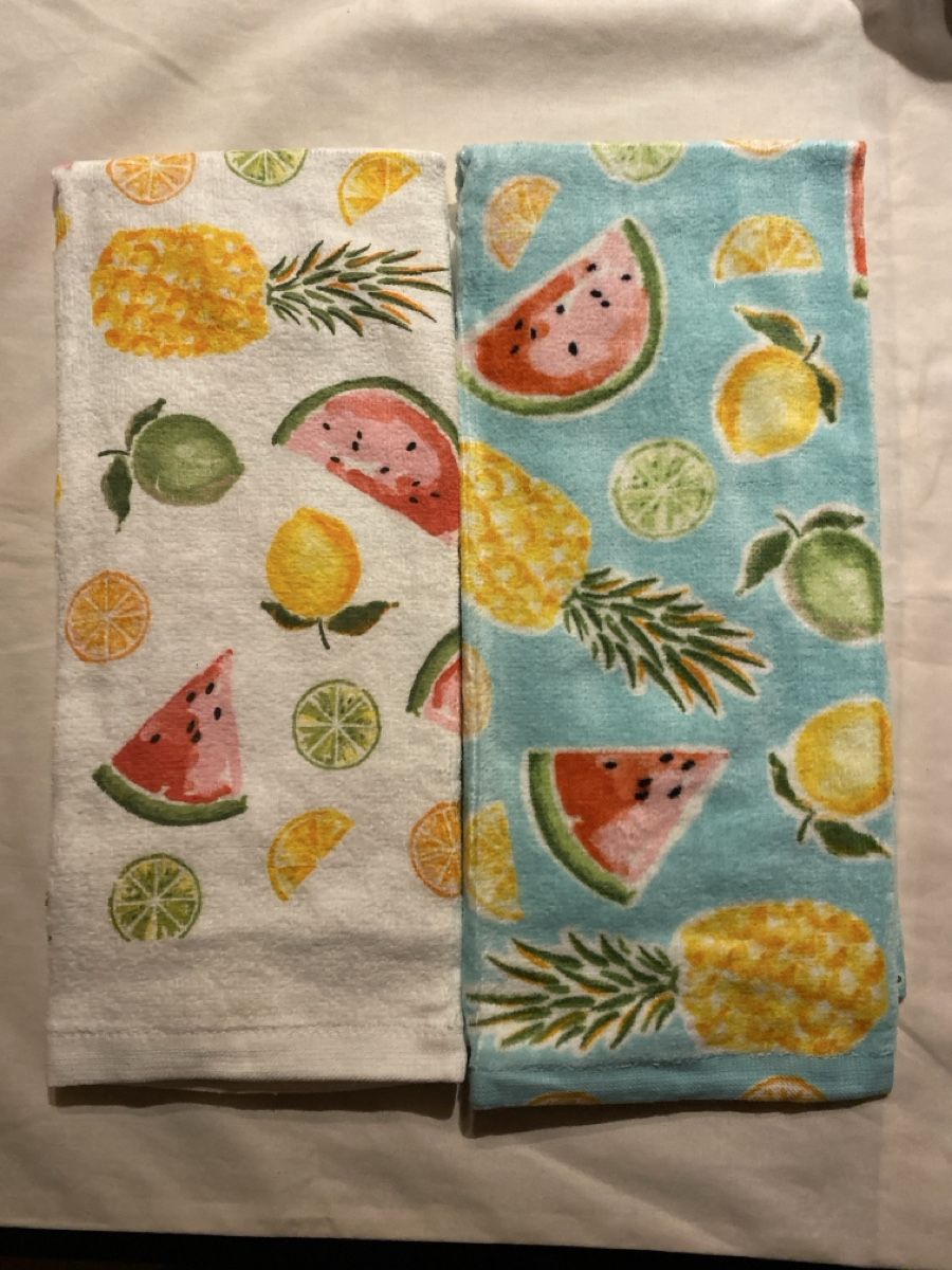 Linge de lit: 2 Summer Fruit Kitchen Towels – Neuf avec emballage d'origine à Buttikon SZ par Maxwelltime