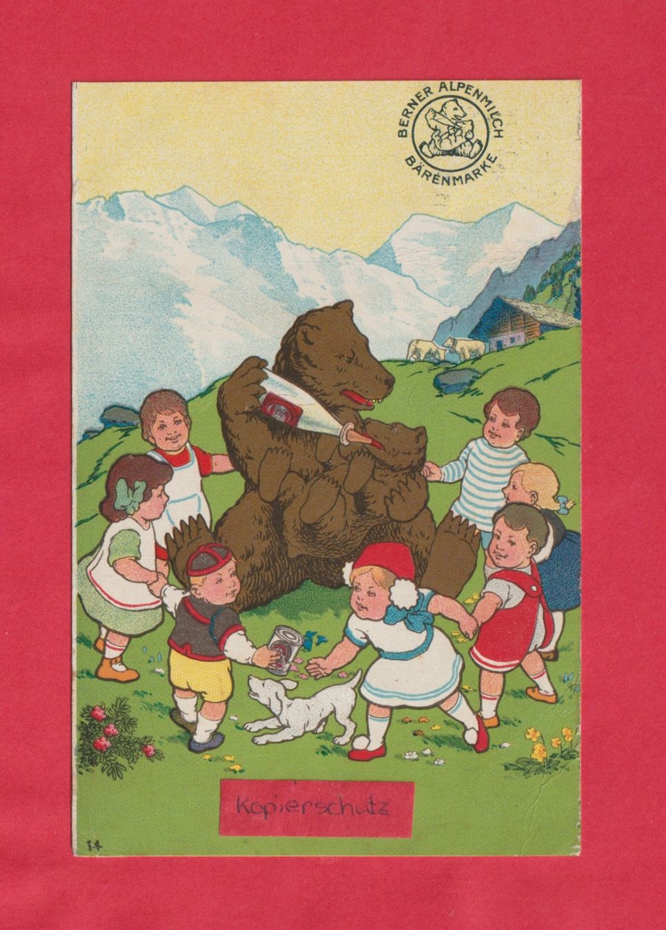 Ansichtskarten: Berner Alpenmilch Farb-Litho "Bärenmarke" – Gebraucht aus Zürich von Gill46